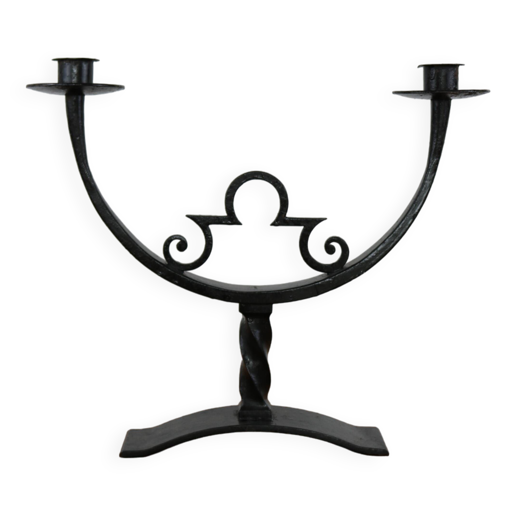 Vintage wrought iron candlesticks