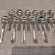 12 silver-plated metal ice scoops, Art Deco style, silversmith SOH