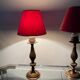 Paire de lampes vintage style empire en bronze