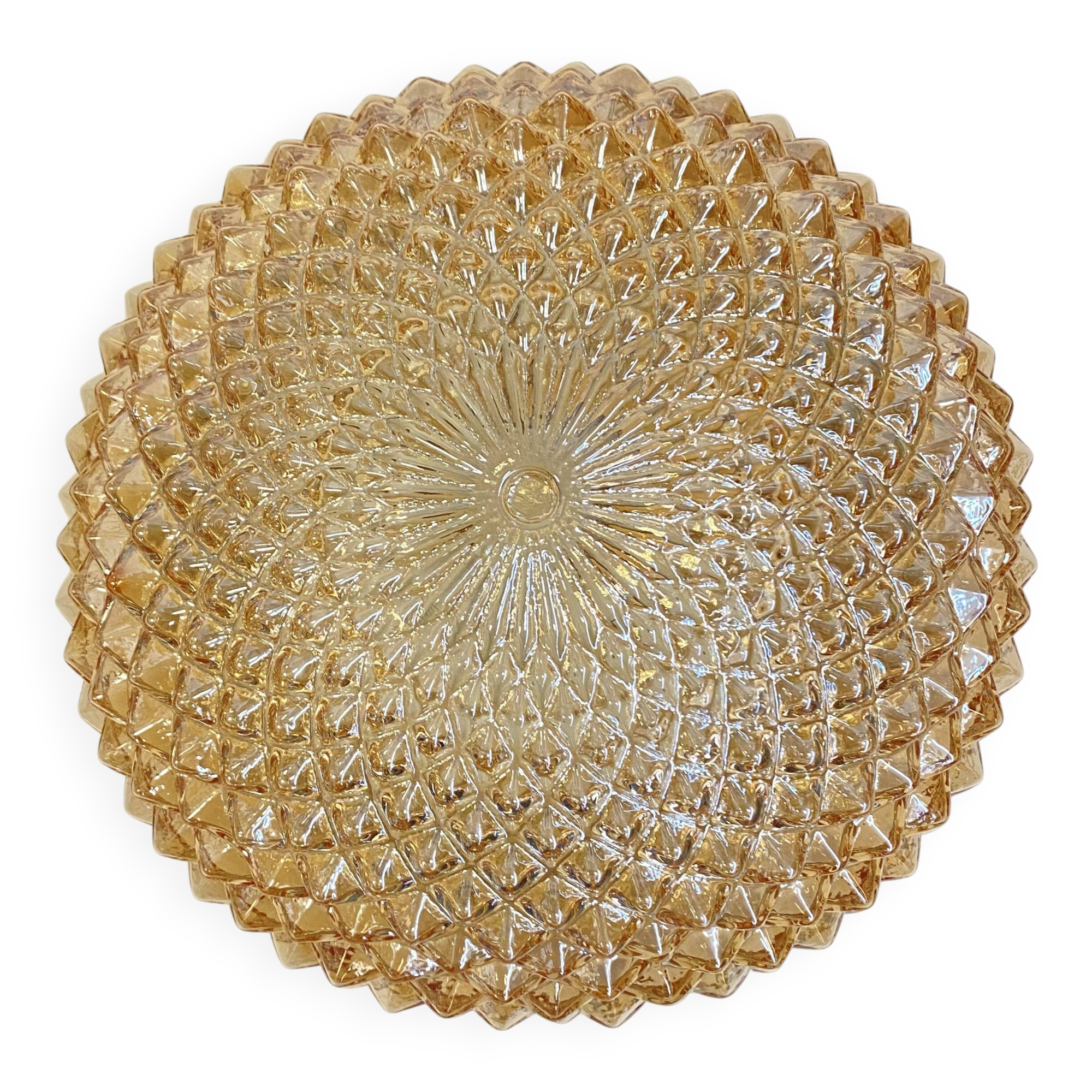 Wall light ceiling light gold amber glass diamond tips