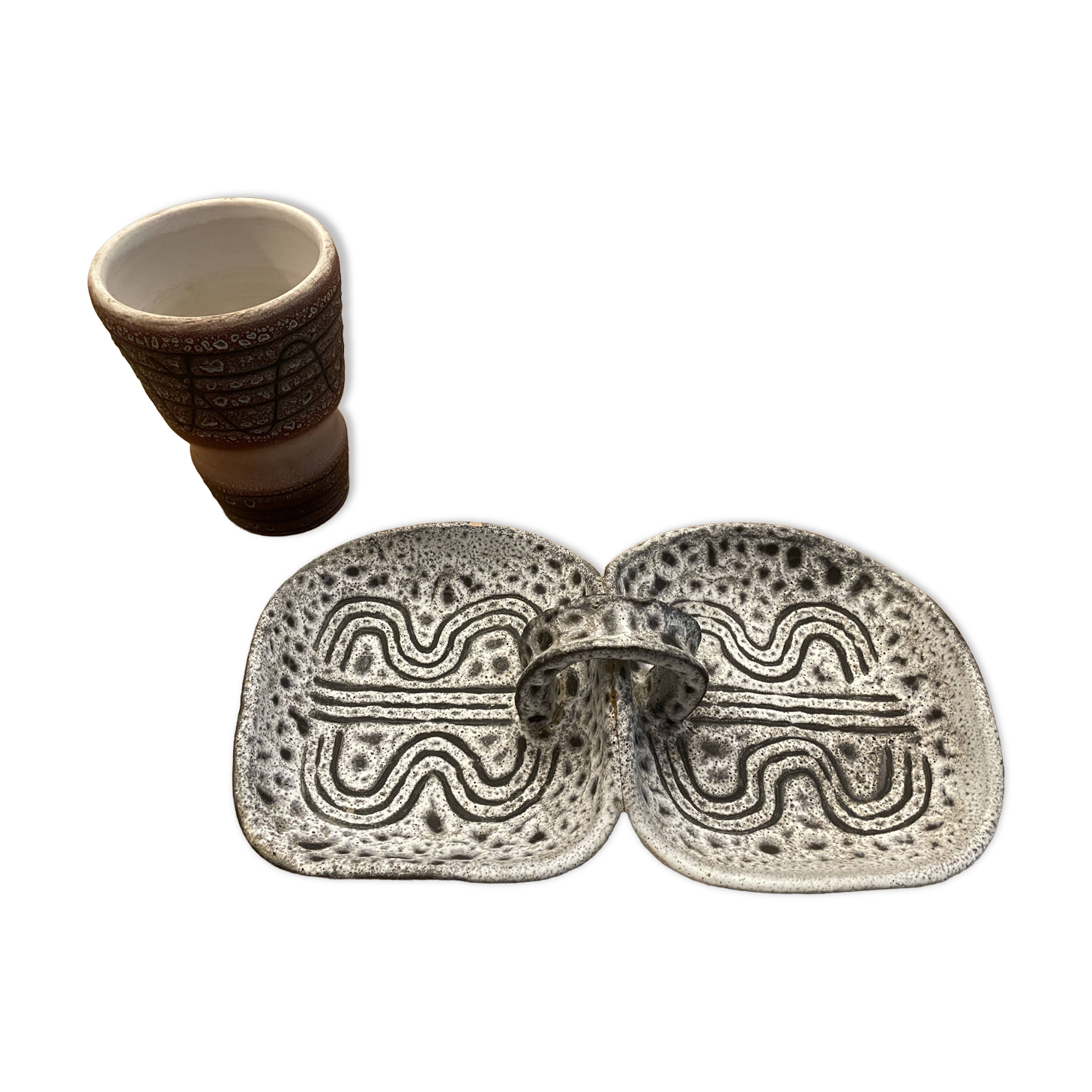 Jean Austruy 2 ceramic pieces from the 1970s.