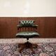 Chaise de bureau Chesterfield verte anglaise classique