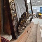 Napoleon III style mirror with gilt brass side panels