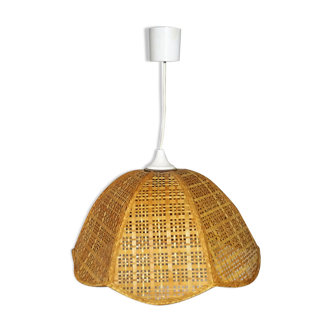 Vintage lampshade in braided rattan