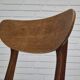 1960s, set of 6 Danish dinning chairs, solid oak wood, reupholstered.