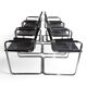 Matteo Grassi Set of 6 Visitor Chairs, Leather/Chrome Dining Chairs, 1970