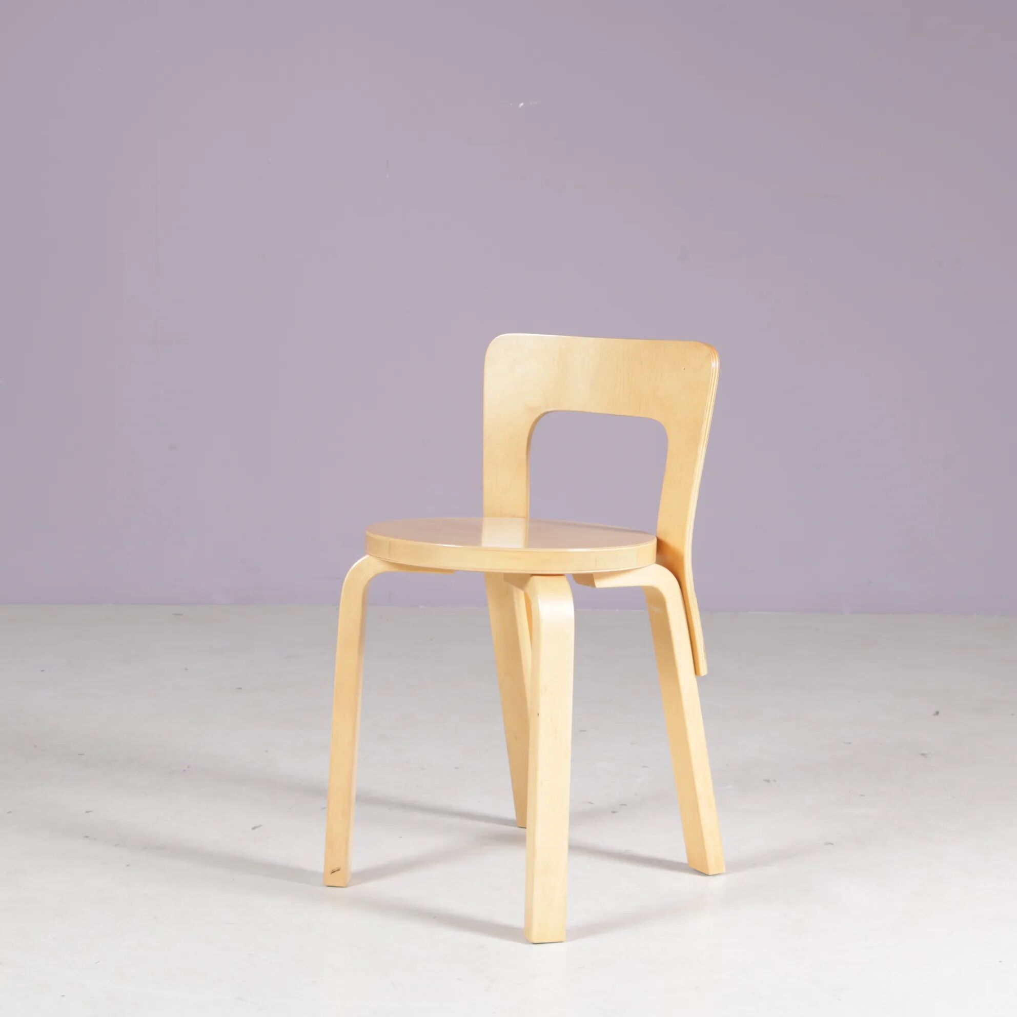 1950s Alvar Aalto pine wooden chair model: 65