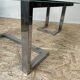 Old glass and chrome coffee table, 70