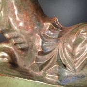 Coupe à fruits au poisson Art Déco,  Roger Guérin, grès de Bouffioulx 1925
