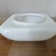 Large square ceiling light in white opaline, 1960s-70s