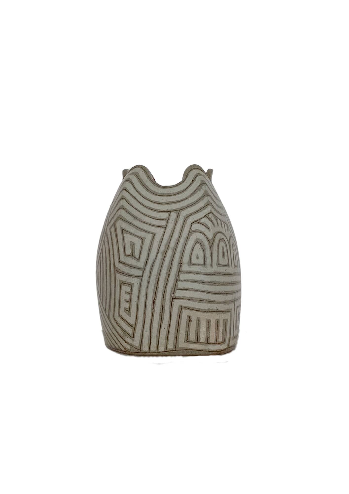 Large vase in glazed ceramic