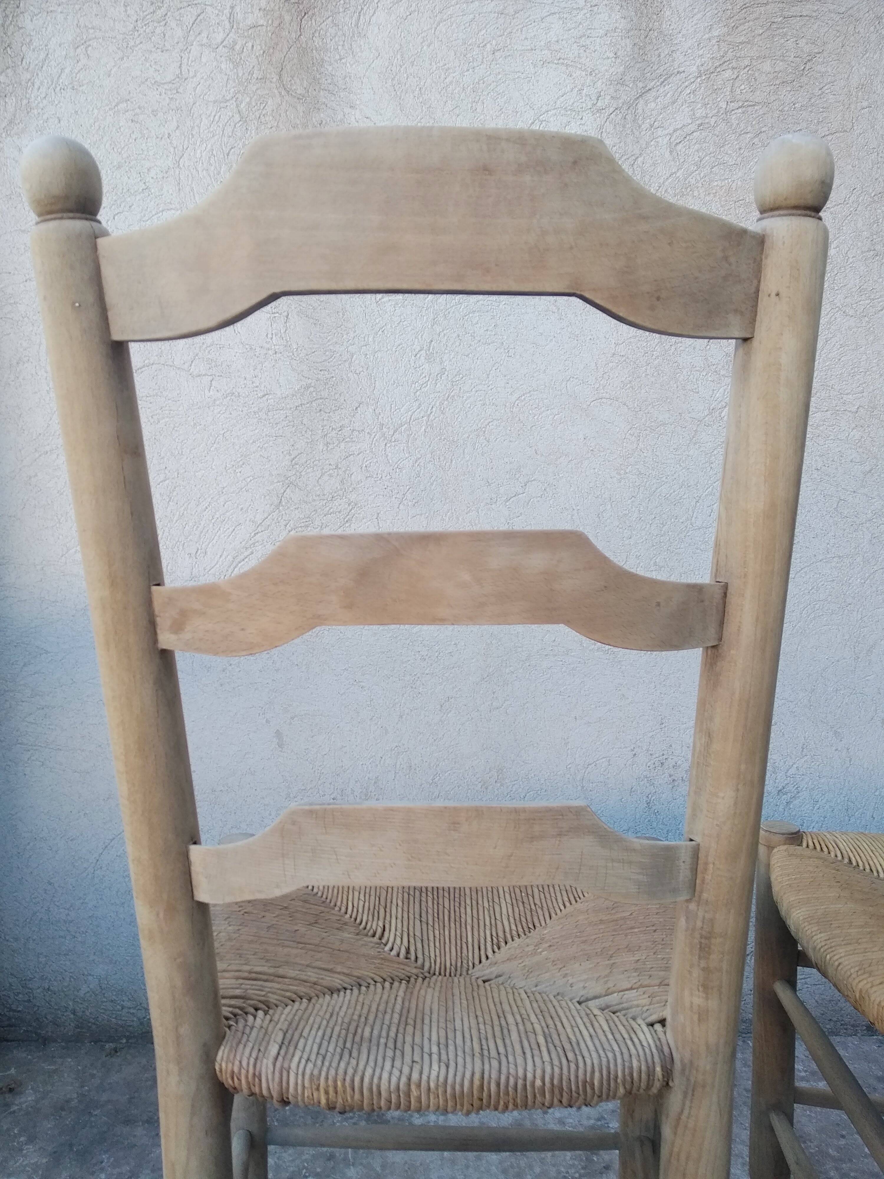 2 vintage straw chairs