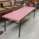 1960s pink Formica and metal refectory table