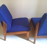 Pair of solid teak heaters 50s