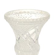 Vintage Vase Bohemian Crystal Diamond Pattern Medici 23cm