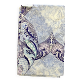 Nappe Trianon en satin de coton bleu