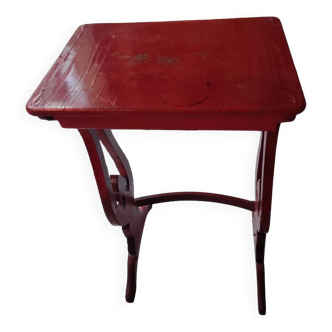 Lacquered wooden stool