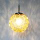 Amber bubble glass pendant light by Helena Tynell for Glashutte Limburg