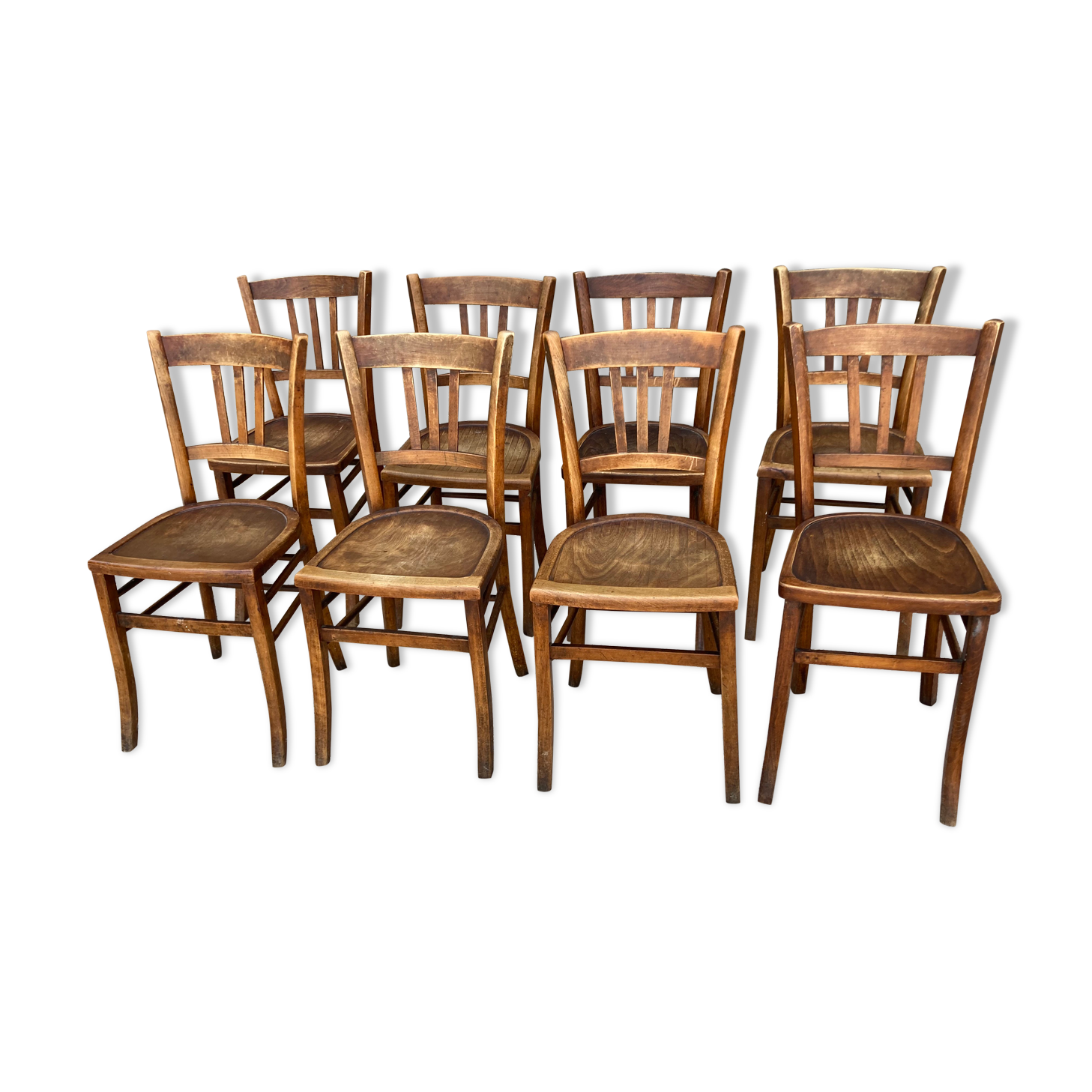 Series of 8 bistro chairs
