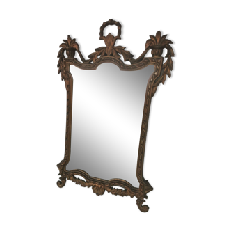 Miroir doré résine vintage