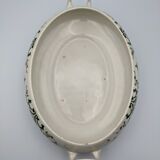 vegetable serving dish tureen earthenware English floral green decoration