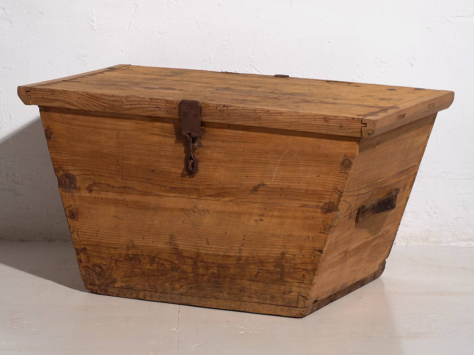 Antique natural brown storage chest (c.1920) #76