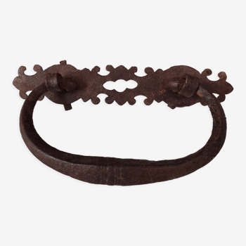 Portuguese iron door handle from the 18th century