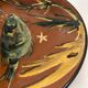 Lluís Puigdemont artisanal dish in enameled ceramic with fish decor