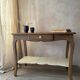 Antique console in solid cherry wood in Louis XV style.