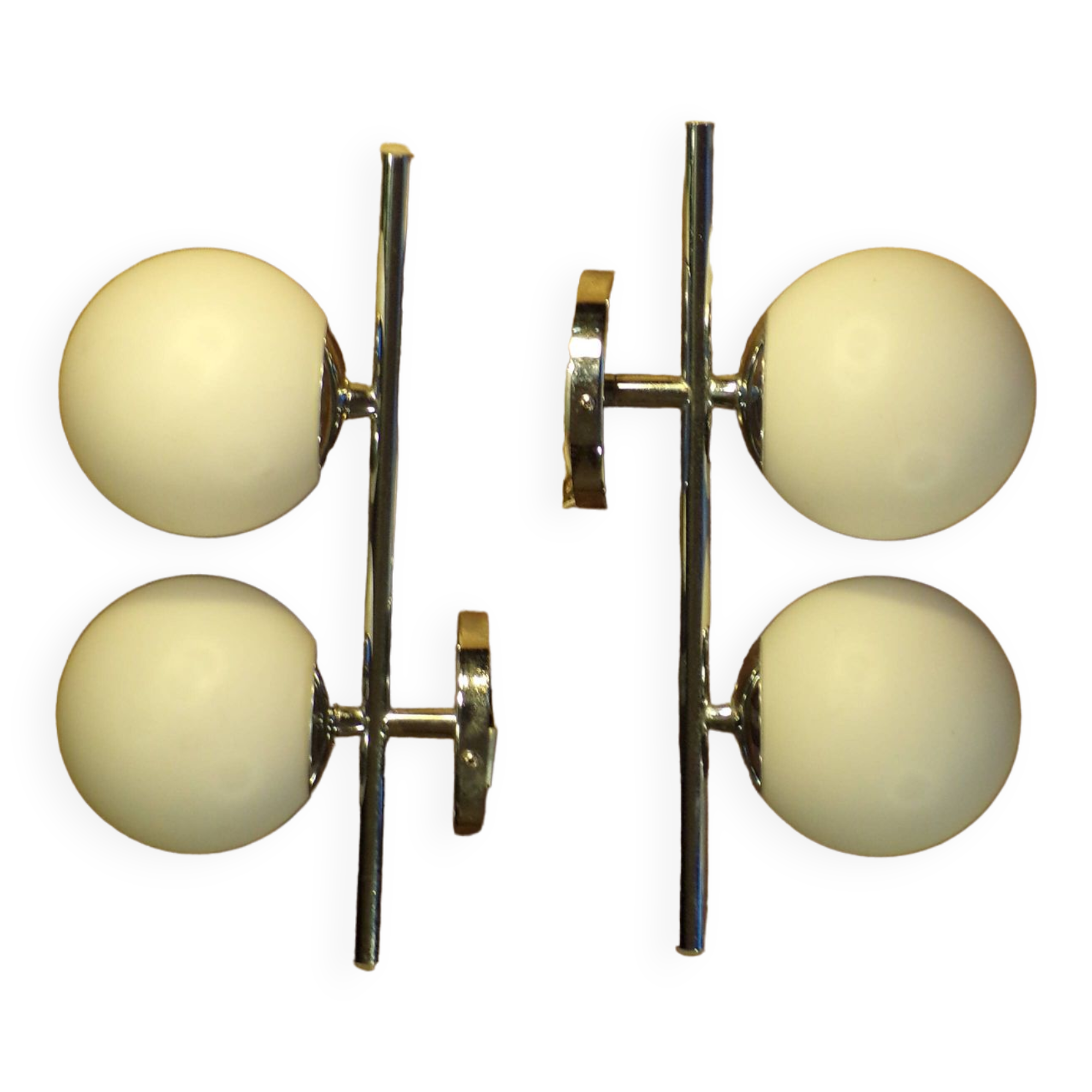 Pair of Italian space age wall lights