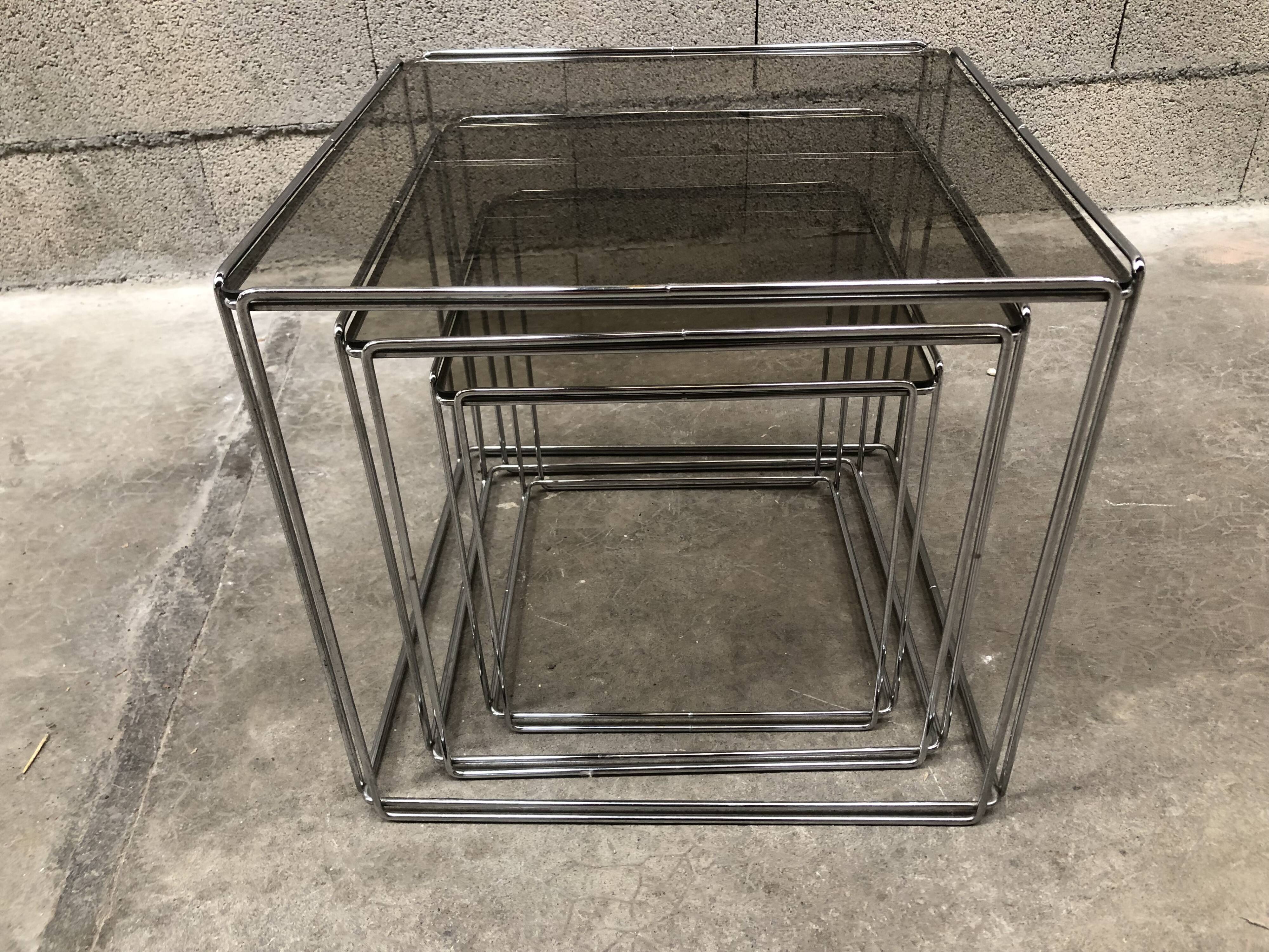 Side tables Max Sauze for Isosceles 1970