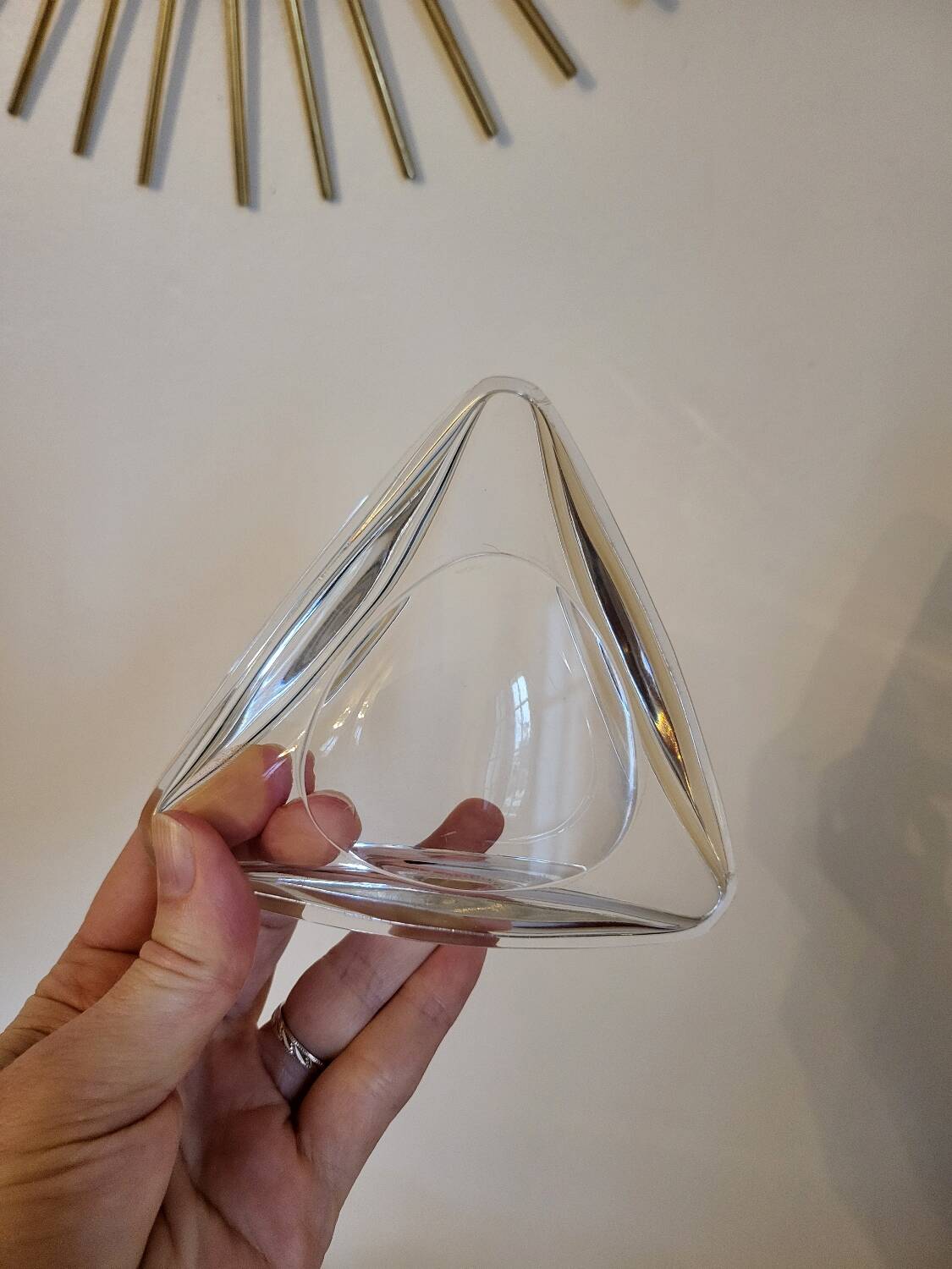 Val St Lambert Crystal Pocket Ashtray