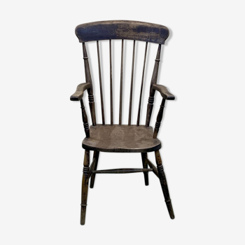 English elm armchair - late 19th century