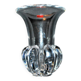 Modernist design vase in Vannes Le Châtel crystal