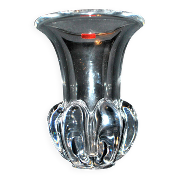 Vase design moderniste en cristal de Vannes Le Châtel