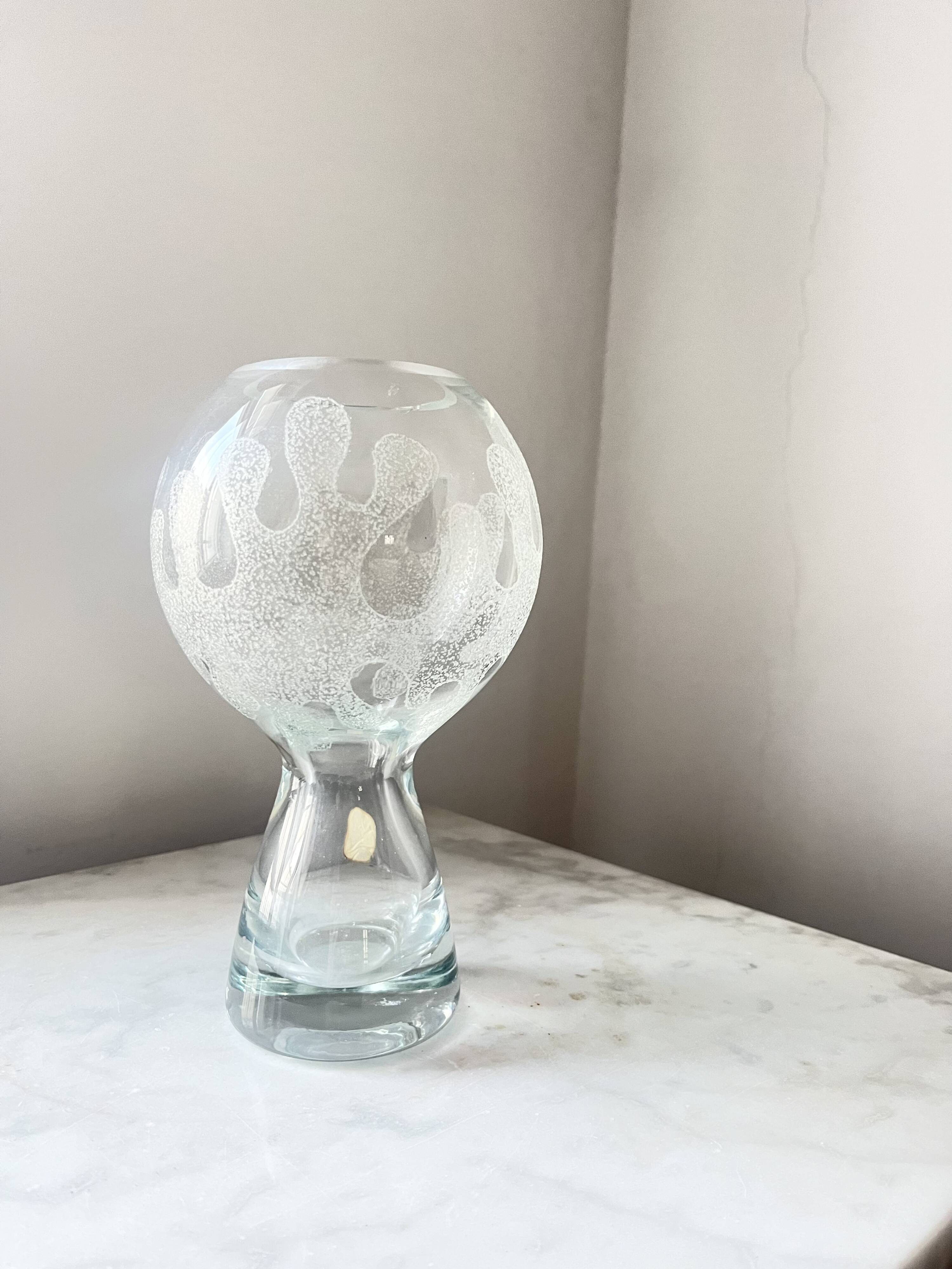 Vintage Art Glass Vase by Marita Voigt for Ilmenau, DDR East Germany