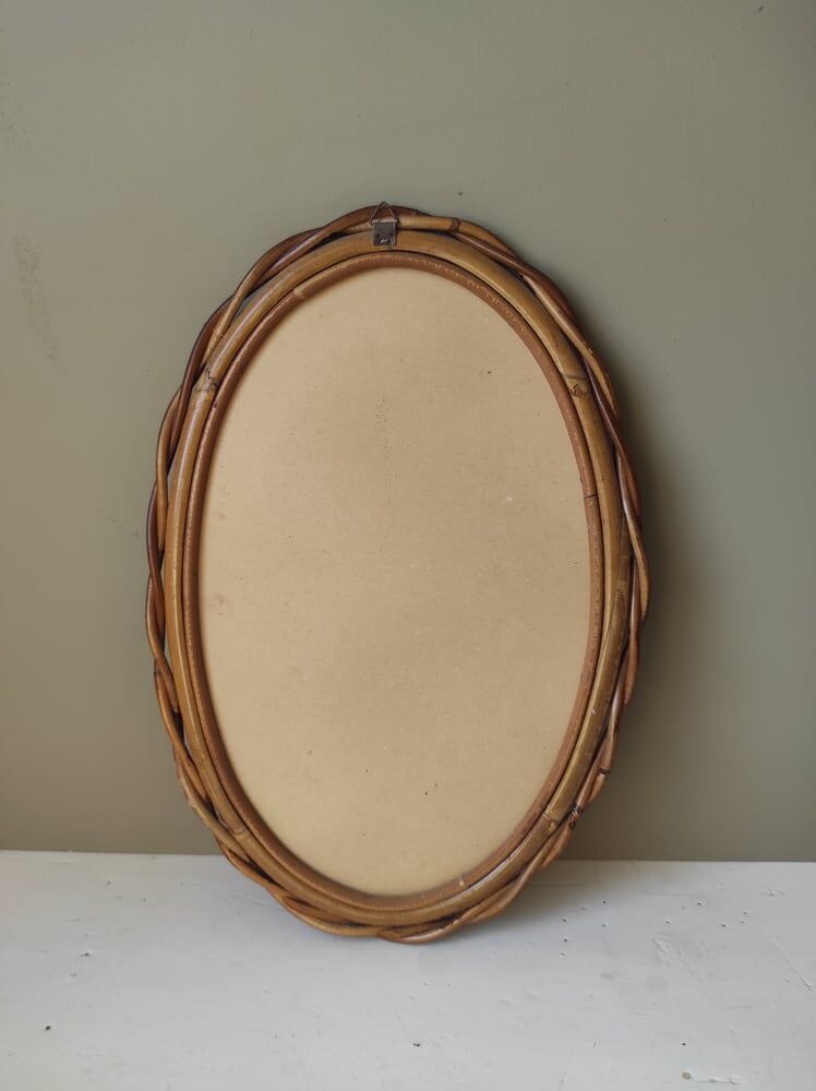 Miroir rotin 40x27cm