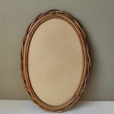 Rattan mirror 40x27cm
