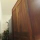 English asymmetrical chest of drawers - Art Deco - Mirror - 2 doors - 5 drawers - Mesh blond oak