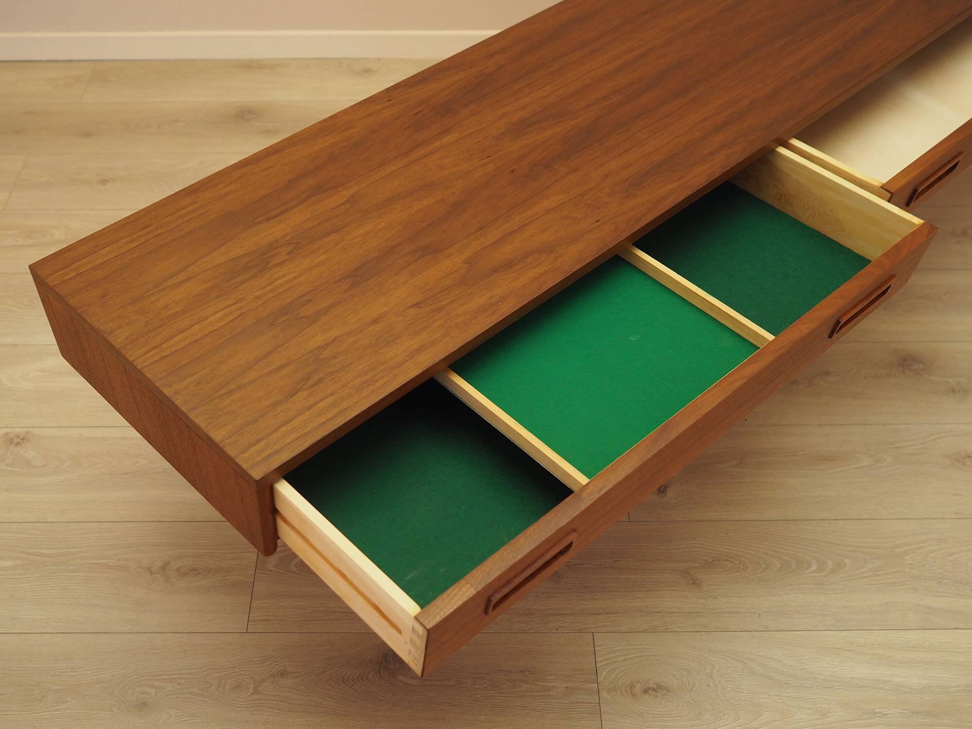 Teak lowboard, Danish design, 1960s, made in Denmark