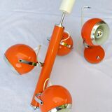 Chandelier with adjustable balls 70s model "eyeball" orange