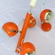 Chandelier with adjustable balls 70s model "eyeball" orange
