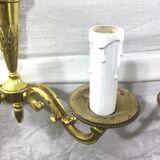 Pair of bronze wall lamps 2 lights