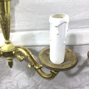 Pair of bronze wall lamps 2 lights