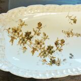 Long fish and meat dish, 19th century, Haviland Limoges porcelain, 66cm