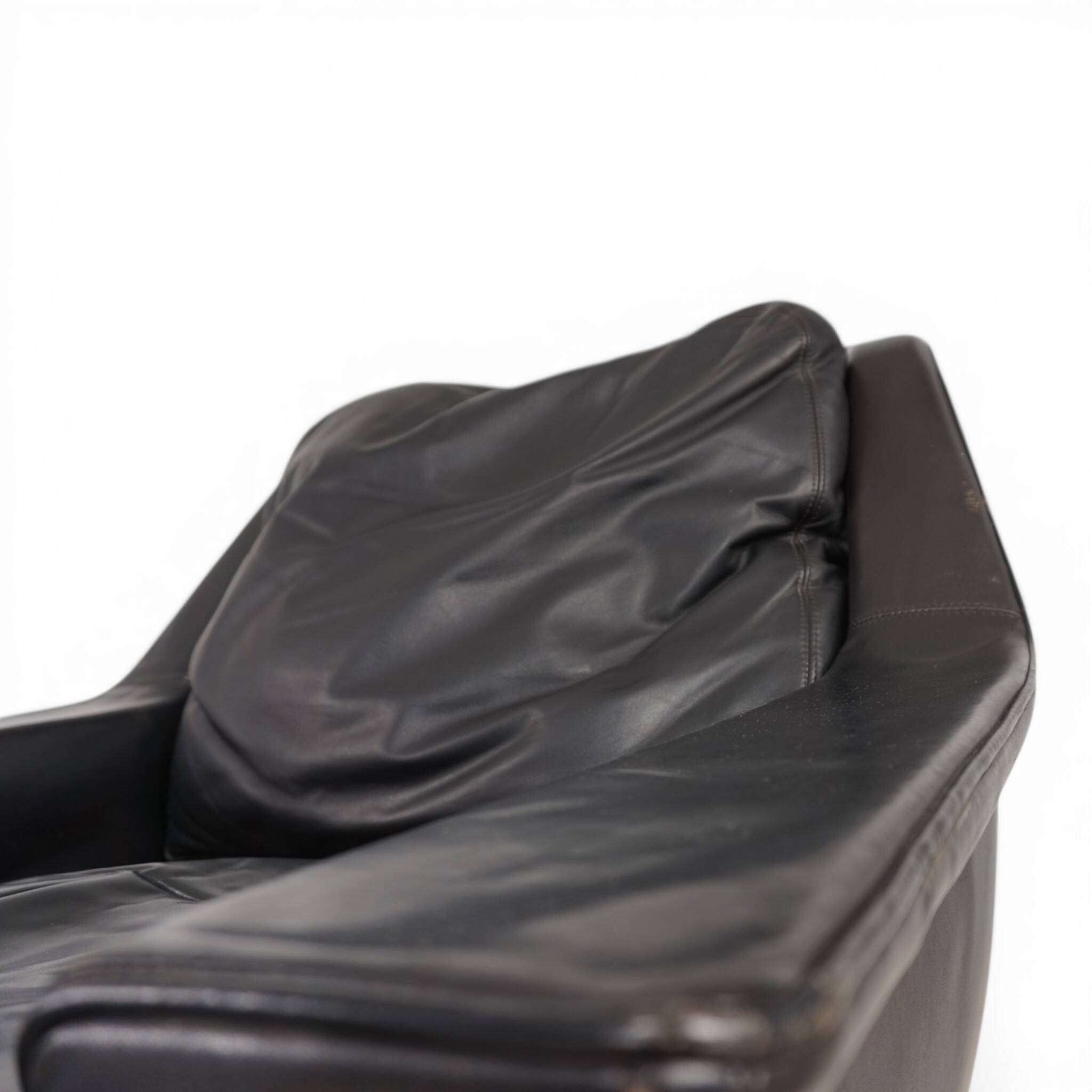 ESA 802 Black Leather Lounge Chair by Werner Langenfeld, 1970