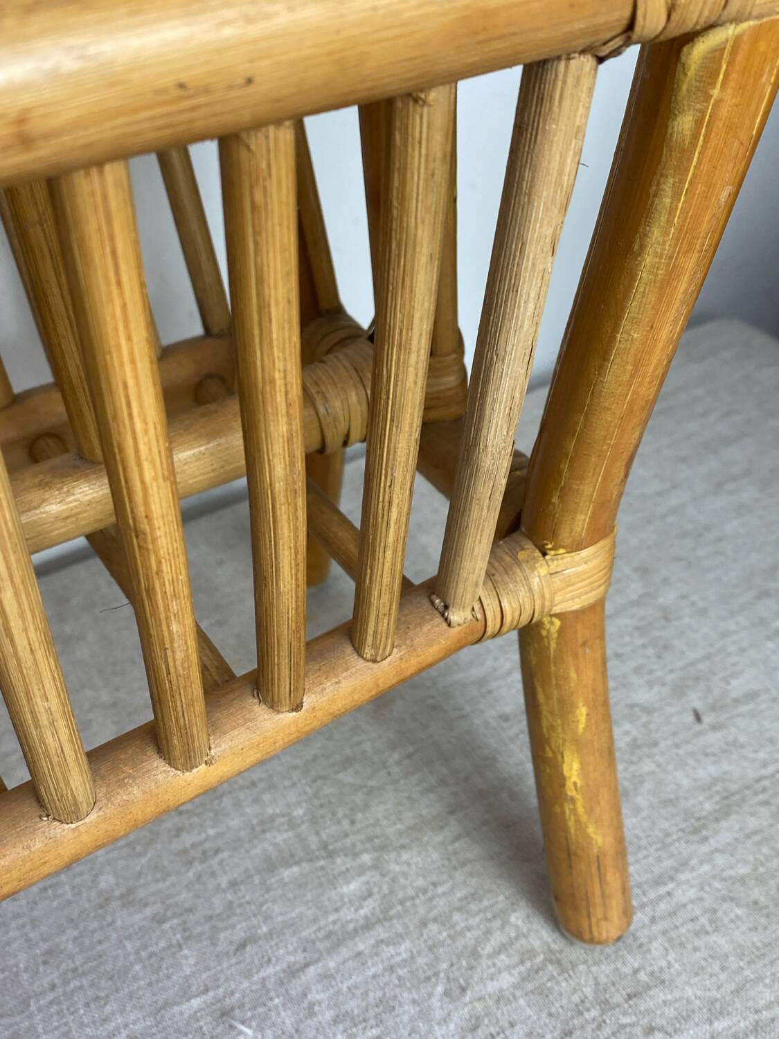 Rattan magazine rack