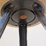 Tabouret de bar industriel vintage en bois et métal