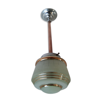 Chandelier vintage deco glass suspension