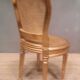Chaise style Louis XVI en bois doré